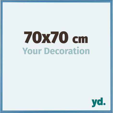 yd. - Cadre photo 70x70 - Bleu Acier - Aluminium - Kent (1/5)