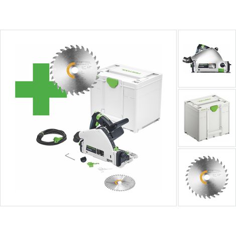 Festool – Scie plongeante 577035 – 1200 W – Diamètre lame 160 mm – Profondeur de coupe 55 mm – Pour coupes précises dans bois dur (1/5)