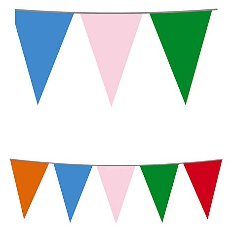 BIG PARTY GUIRLANDE DE FANIONS MULTICOLORES POUR FÊTES ET ANNIVERSAIRES 10 M 10060