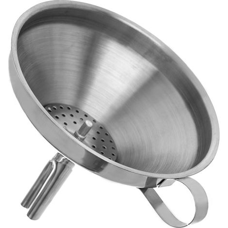 Embudo de cocina con colador de acero de 12,5 cm (1/5)