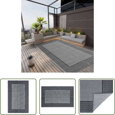Terrassen Teppich - Outdoor-Teppich ARAKIL Grau 190x290 cm PP (1/5)