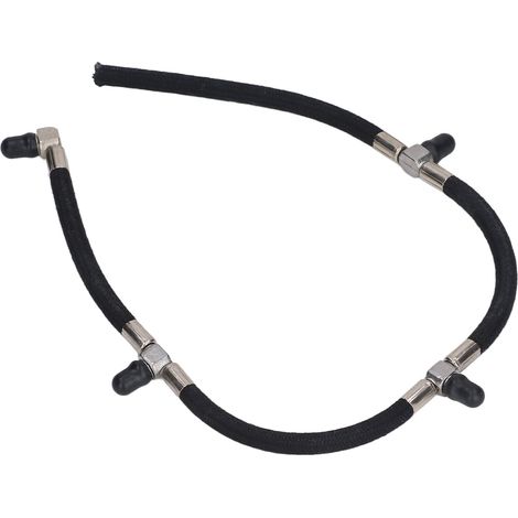 Kraftstoffrücklaufleitung für Einspritzdüsen, Edelstahl, Gummi, D04FR, Motor-Kraftstoffrücklaufleitung für Kobelco SK130 SK140, 49 cm (1/5)