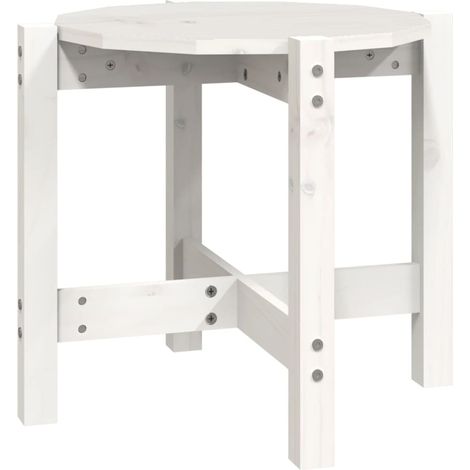 Maison Exclusive - Couchtisch Weiß Ø 52,5x45 cm Massivholz Kiefer