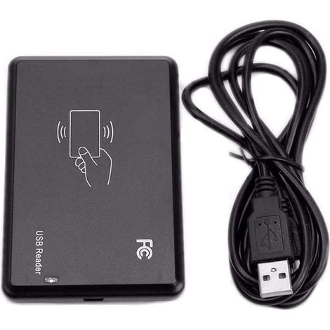 Lecteur de carte USB RFID ID Swipe Card Reader USB Lecteur de carte ID Lecteur de cartes sans contact pour (1/5)