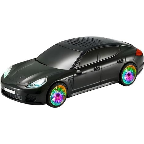 Enceinte Bluetooth pour voiture avec éclairage LED, 5 W, port USB, lecteur de carte TF, radio FM, couleur noire (1/3)