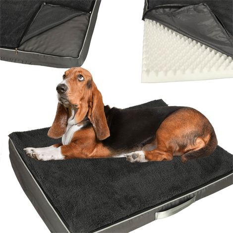 Letto per cani ortopedico grigio 90x70x10 cm