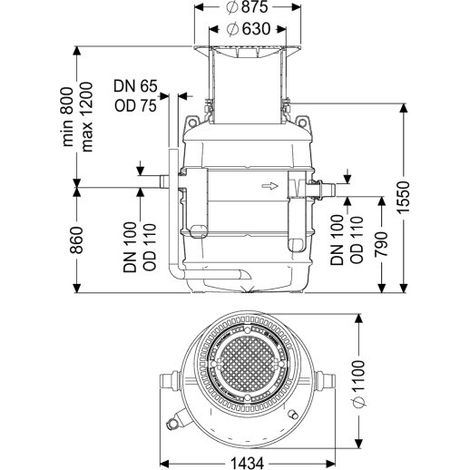 KESSEL 93002.120B-DR Séparateur de graisses EasyClean encastré