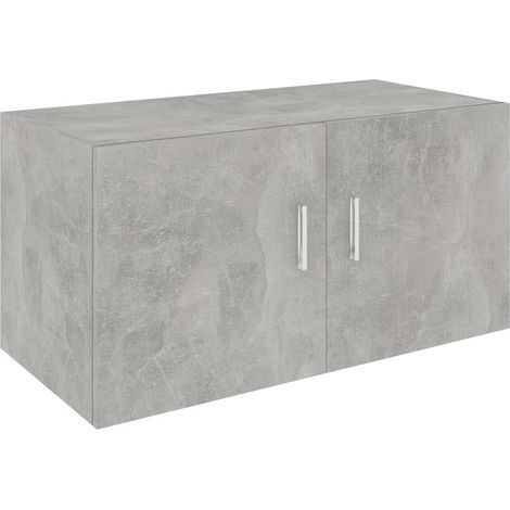 Armoire murale Korane L80xH40xP39 – Sobre et Polyvalente-Gris béton (1/5)