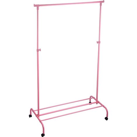Home Vida Singolo Capo Rack Regolabile Porta Vestiti Rail, Rosa