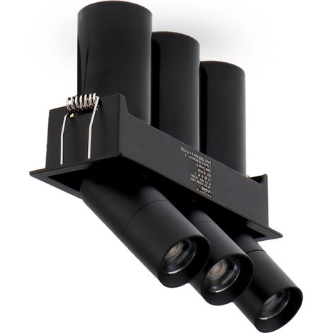 IluminaShop - Foco LED Orientable Mini Black Tube Square 15W CCT IP20  3000+4000+6000 (1/2)
