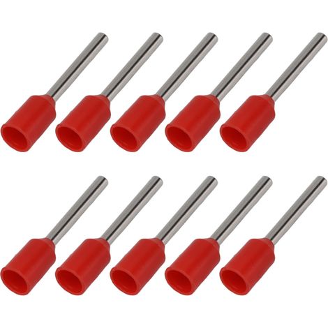 Cosses à sertir isolées 1000 pièces, embouts cuivre pour fil électrique AWG 22, connecteurs à pin E0510 (1/5)