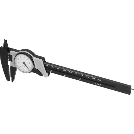 Pied à coulisse à cadran en ABS 0-150 mm, outil de mesure métrique portable pour laboratoire et usage domestique (1/5)