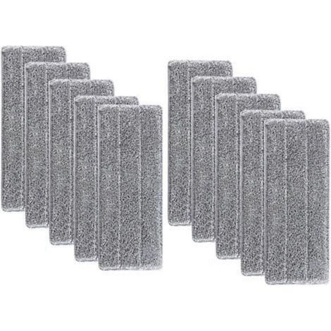 Lot de 10 lingettes de nettoyage en microfibre pour balai à franges, 32 x 12 m (1/4)