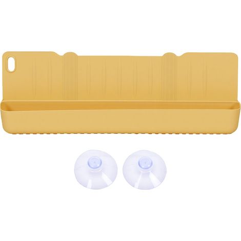 Protection contre les éclaboussures d'eau d'évier TPR léger pour lavabo de cuisine salle de bain jaune citron (1/5)