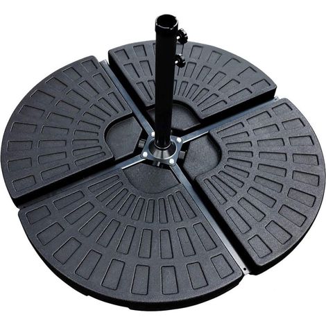 MaxxGarden Riempimento per Piede del Parasole – Per Ombrelloni con Base a Croce – Da Riempire con Sabbia o Acqua – Resistente alle Intemperie – 7,5 x 50 x 50 cm (1/5)