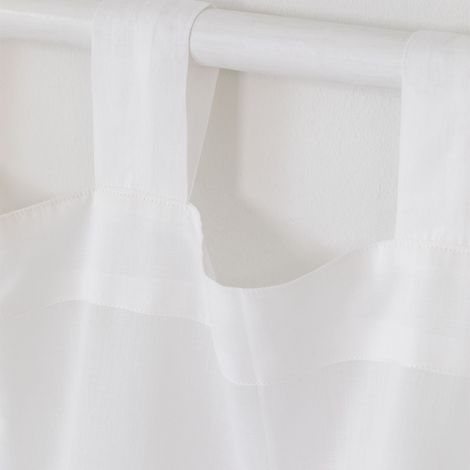 Sklum – Rideau en coton 140x260 cm – Voilage blanc avec finition élégante – Pour ambiance chaleureuse et cosy