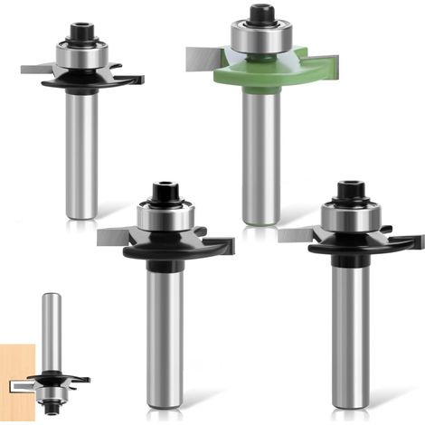 Fräserset, 4-teiliges Set Nutfräser für Scheiben, 8-mm-Schaft-Federfräser, Kugellagerwerkzeuge (1/5)