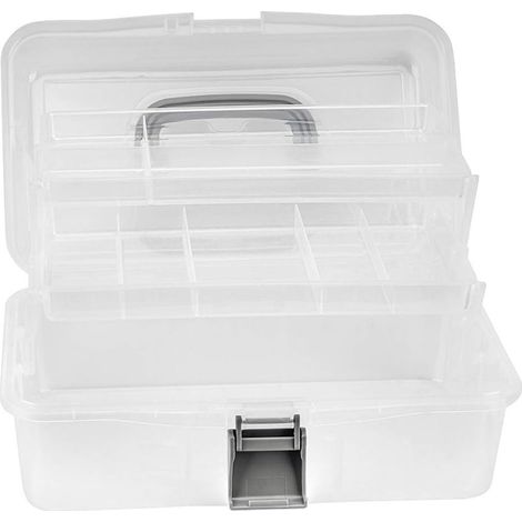 Ensemble de rangement pour fils JeiibrZui - Capacité de 42 bobines - 3 pièces - Boîte de rangement transparente et portable pour broderie et couture (1/2)