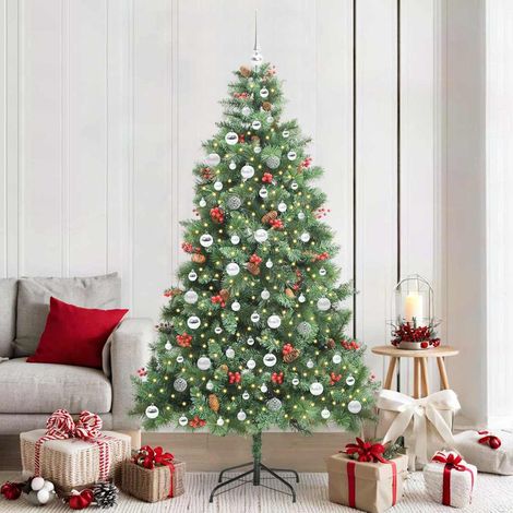 vidaXL Árbol de Navidad artificial 300 LED Blanco Cálido PVC y Metal (1/5)