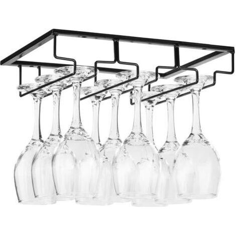 Porte-verres à vin , 3 rangées, noir