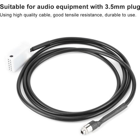 Adaptateur auxiliaire audio pour autoradio Peugeot 307, 3008, 308, 407, 408, 508 et Citroën C2, C3, C4, C5 (1/5)