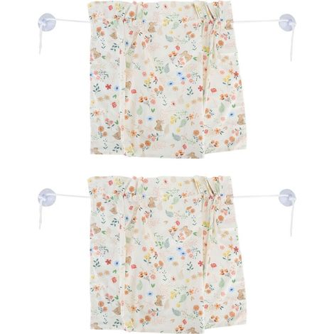 Jeffergarden Rideau pare-soleil de Style Simple, 2 pièces, réglable, fenêtre latérale de voiture, mignon avec ventouse, type 1 (1/5)