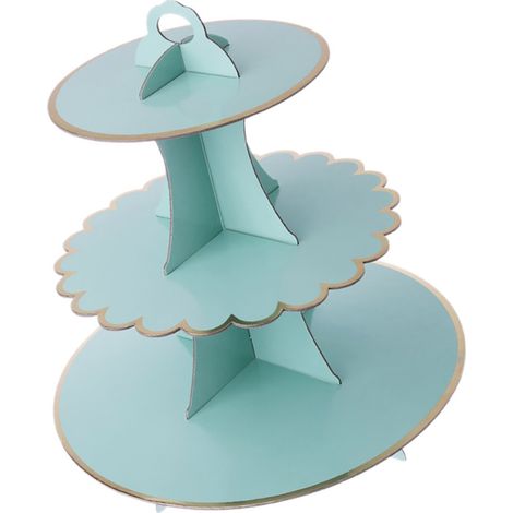 Présentoir à cupcakes à plusieurs étages, présentoir à gâteaux en carton de haute qualité pour la présentation de desserts lors d'une fête de fleurs (1/5)