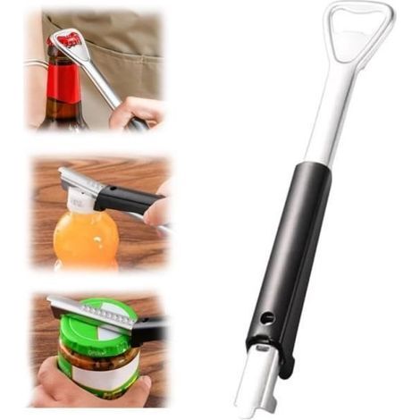 Adjustable jar opener for weak hands, adjustable multi-function stainless steel can opener, lid handle (1 piece)-wj (1/4)