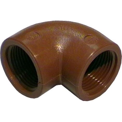 GOMITO 90 IN POLIPROPILENE MARRONE 1/2'' MF