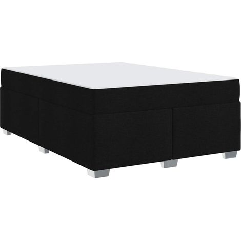 Maison Exclusive - Struttura del letto con materasso Nero 160 x 200 cm Tessuto (1/5)