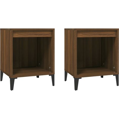 Maison Exclusive - Tables de chevet 2 pcs Chêne marron 40x35x50 cm (1/5)
