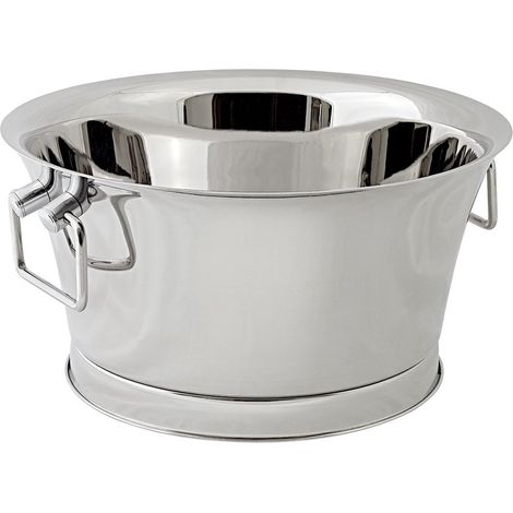 Seau à champagne vasque double paroi acier inoxydable H 25 cm Ø 48 cm - PANGIVO (1/4)