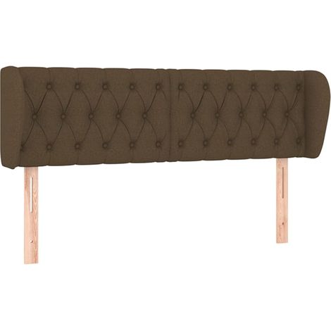 Maison Exclusive - Testiera ad Orecchio Marrone Scuro 163x23x78/88 cm in Tessuto