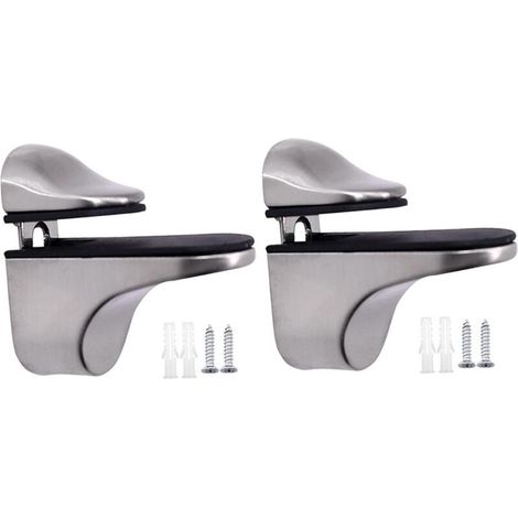 Pince de support pour étagère en verre, supports en verre pour bois de 3 à 21 mm, support pour étagères de salle de bain et de chambre, réparation de meubles, brossé