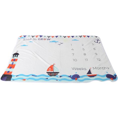 Fond photo bébé en flanelle, couverture d'étape pour nouveau-né, tapis de jeu pour ramper (1/5)