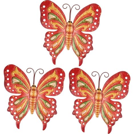 Lot De 3 Décorations Murales en Métal Style Vintage Décoration Murale 3D Décoration Dintérieur (1/5)