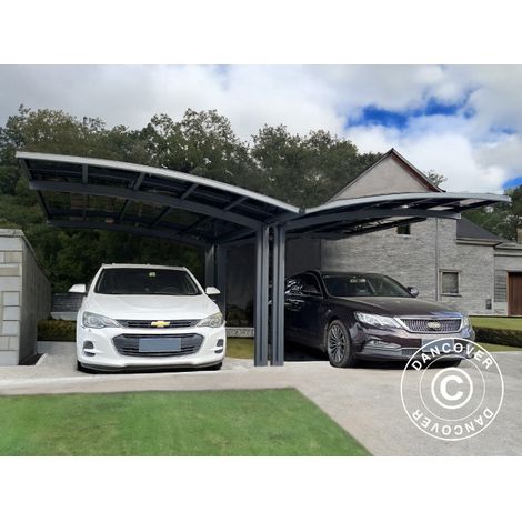 Doppelcarport Boston, 6x5x2,4m, Grau - Dancover