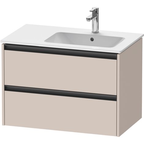 Duravit Ketho.2 bâti-support pour lavabo suspendu, 2 tiroirs,