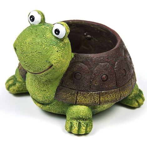 Pots de Plantes, Animal Mignon en Forme de Dessin animé succulentes Vase Pots de Fleurs, récipient, décoration Pots de jardinière, Bureau Mini Ornement (Tortue) (1/4)