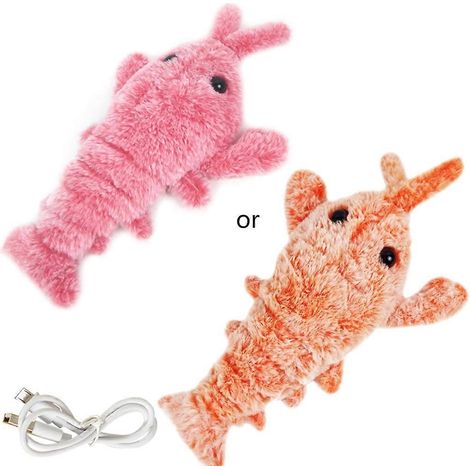 Jouet pour Chien et Chat Homard en Peluche Bougeant avec Couverture Lavable (1/4)