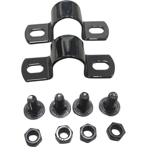 1 Set Motorrad-Heckhalterungs-U-Klemmen-Kit, schwarz --