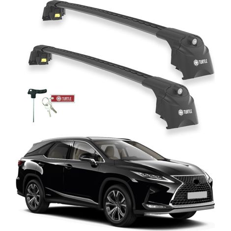 TURTLE kompatibel mit Lexus Rxl (Al20) 2018-2025 Dachträger Air2 Schwarz (1/5)