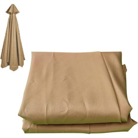 Replacement Market Umbrella Canopy, Outdoor Parasol Top Cover, Umbrella Canopy Replacement, Patio Umbrella Canopy Cover Replacement, 10 Ft 8 Ribs 6 Ribs Umbrella (Color : Khaki, Size : 3m/10f (1/5)