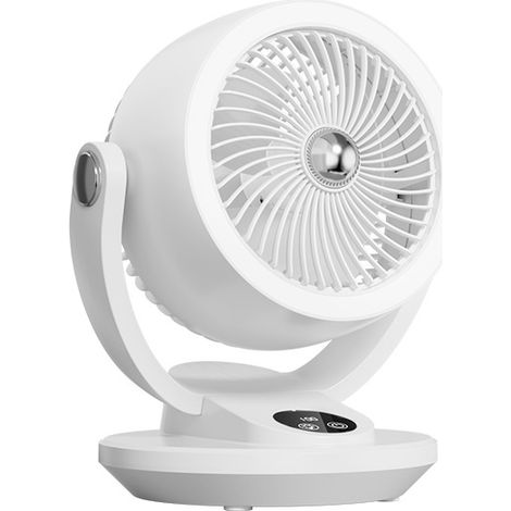 Ventilador de mesa silencioso de 22 dB, 3 velocidades, inclinación ajustable a 90° para habitaciones de 15 m², potente circulación de aire turbo 3D para oficina, dormitorio y salón, color negro.