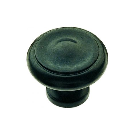 Ouvre&Déco – Pommeau de tirage Lutèce – Fer noir – Diamètre 75 mm – Hauteur 59 mm – Finition élégante pour porte d'entrée
