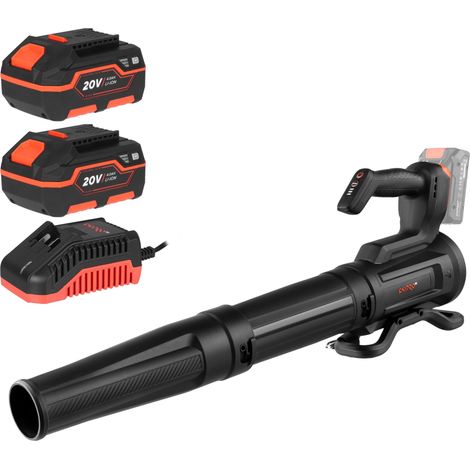 Dnipro-M Soplador de Hojas Batería 20V Brushless, 3 Velocidades hasta 180 km/h, 610 m³/h, 1,3 kg, 2 Baterías 4Ah + Cargador Dual – DCB-201BC (1/5)