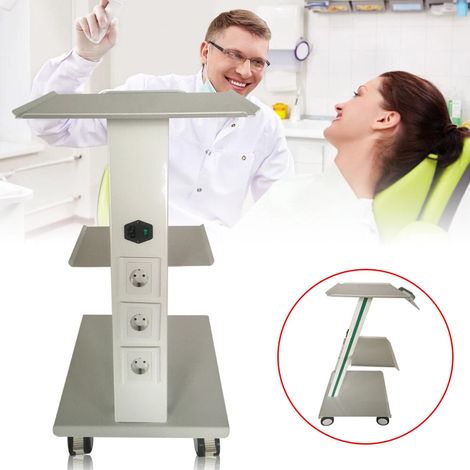 Gerätewagen Beistellwagen Beistelltisch, Rollwagen Zahnarzt Dental Trolley Cart