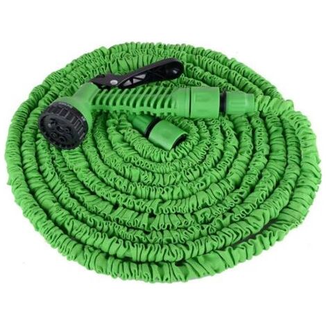 BUNTHAUS Flexibler und erweiterbarer Gartenschlauch, einziehbarer Gartenschlauch (7,5 m) (1/4)