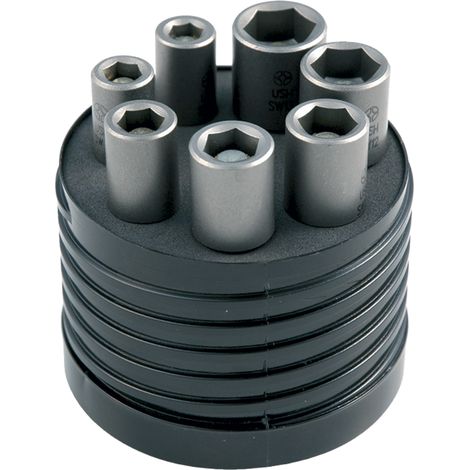 COFFRET 7 DOUILLES IMPACT MAGNETIQUES 6 PANS/50MM - 53007 - LEMAN