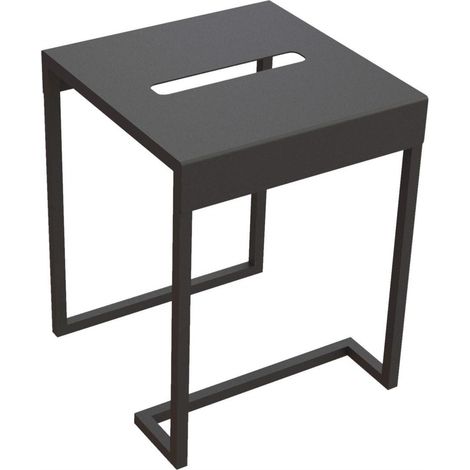 Deante Mokko Sgabello da Bagno Nero Opaco 40 cm